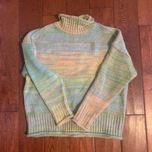 515 America  Space Dyed Crop Mock Neck Sweater - Perfect Condition!